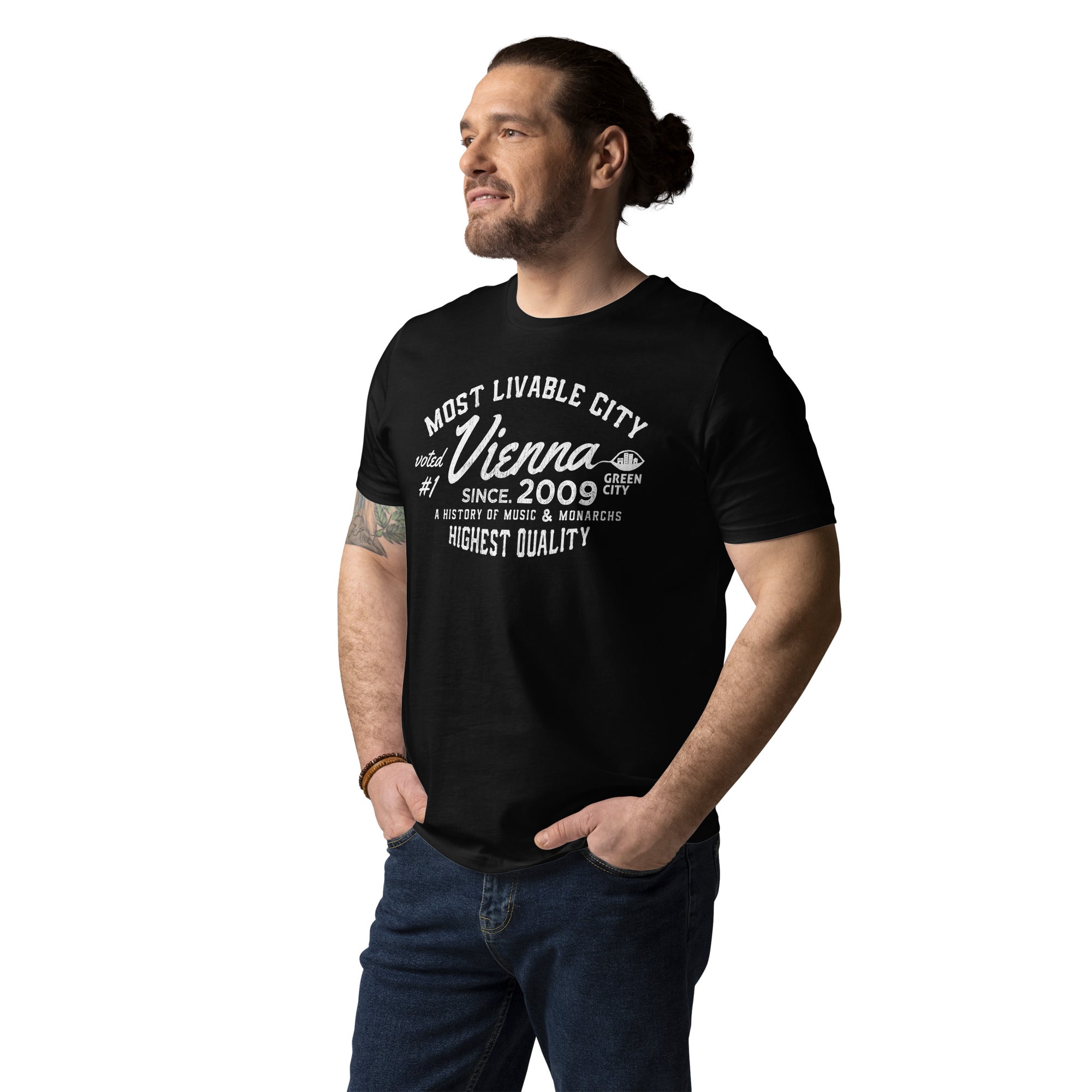00., Vienna, Wien, "Most Livable City", Classic Premium, Bio-Baumwoll-T-Shirt