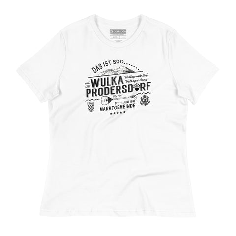 Wulkaprodersdorf, „Americana“, Premium Lockeres, Damen T-Shirt