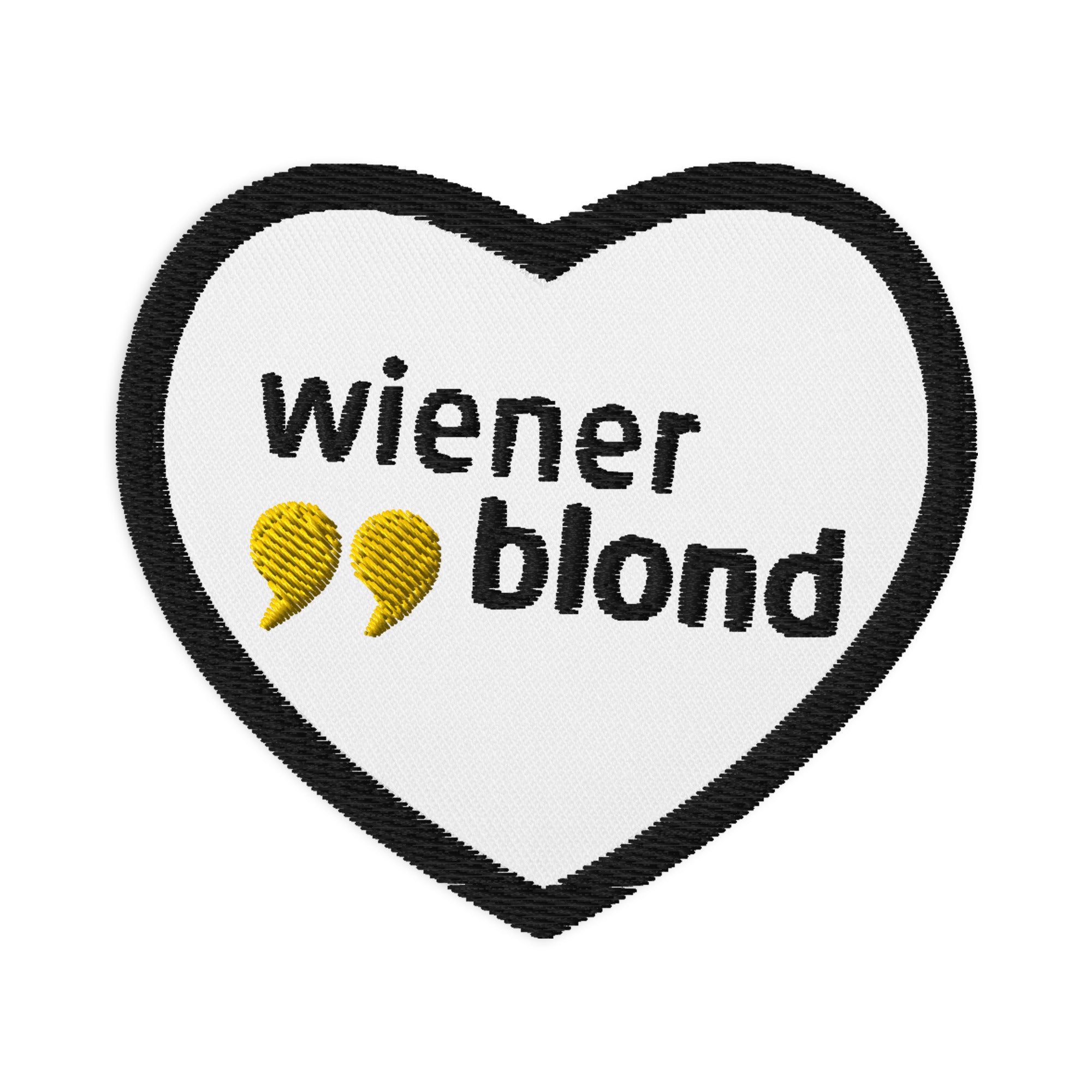 Wiener Blond, „Ich ❤ Wiener Blond", Gestickte Aufnäher