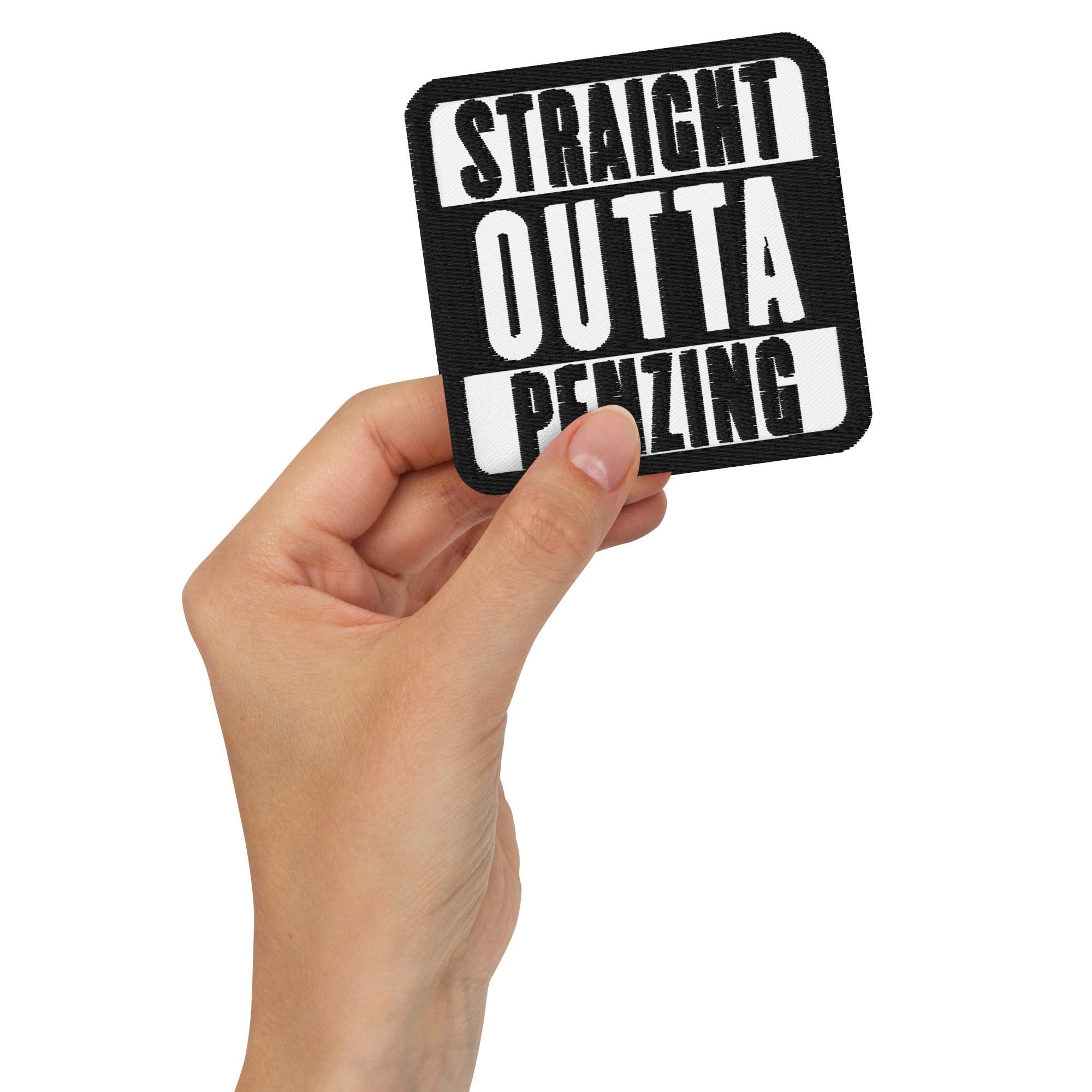 14., Penzing, Wien, „Straight Outta“, Gestickte Aufnäher