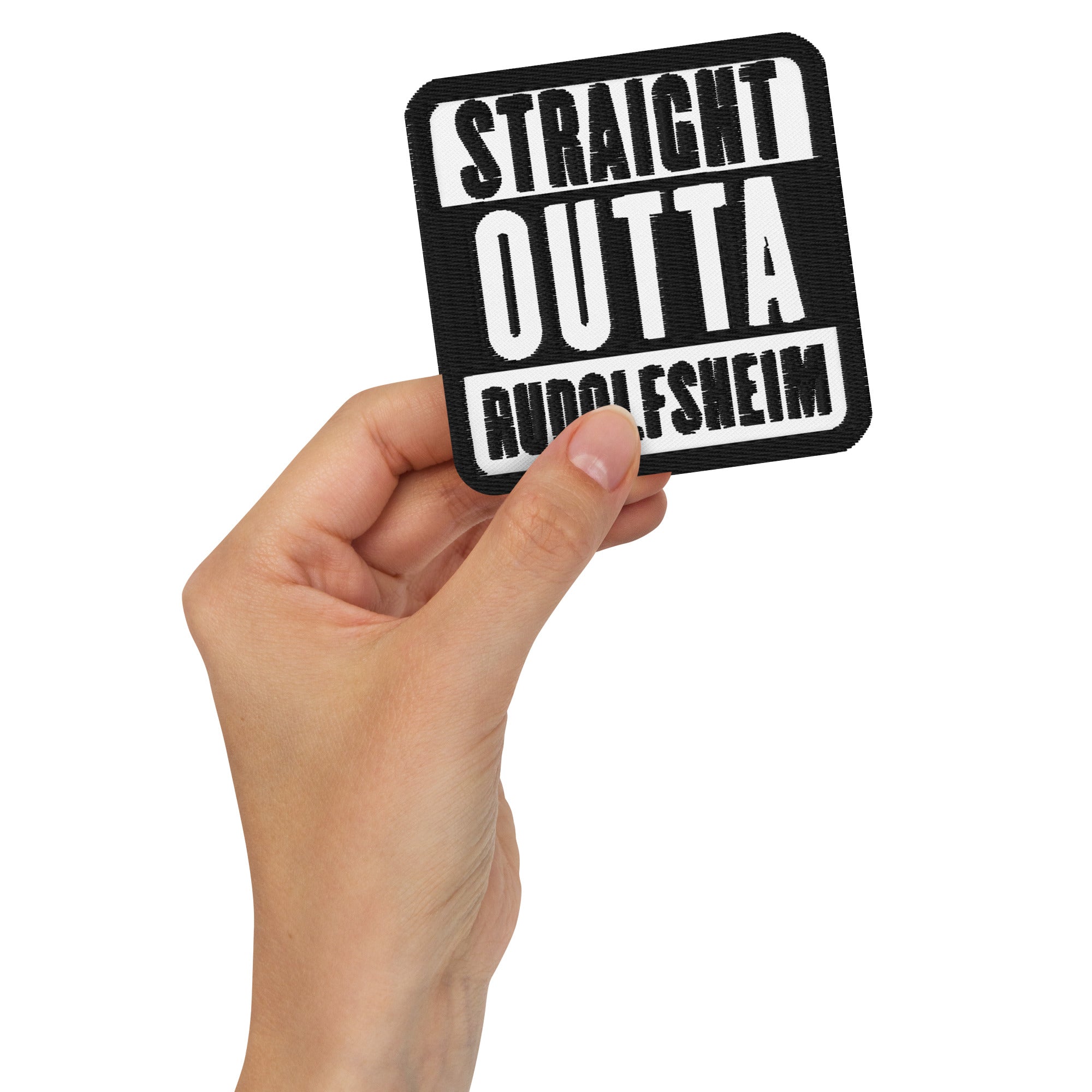 15., Rudolfsheim, Wien, „Straight Outta“, Gestickte Aufnäher