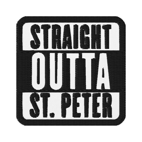 08., St-Peter, Graz, „Straight Outta“, Gestickte Aufnäher