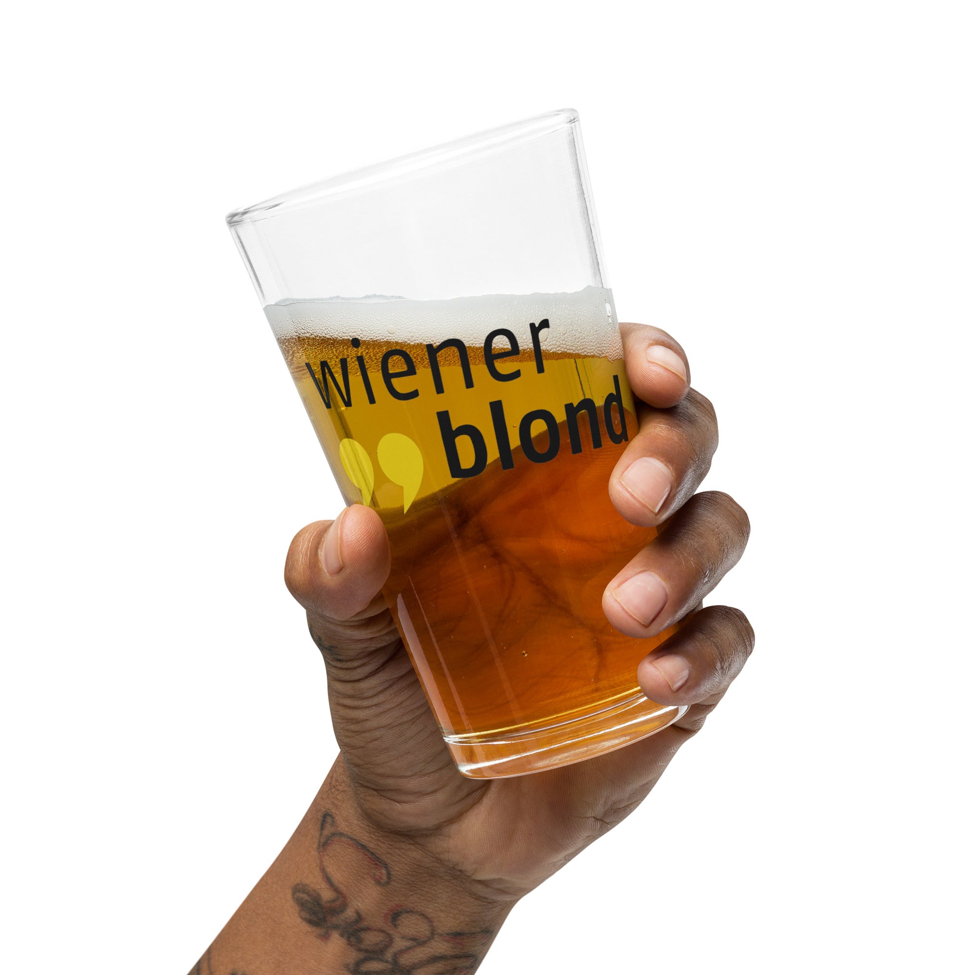 Wiener Blond, „Band Logo Merch", Pint-Glas (473ml)