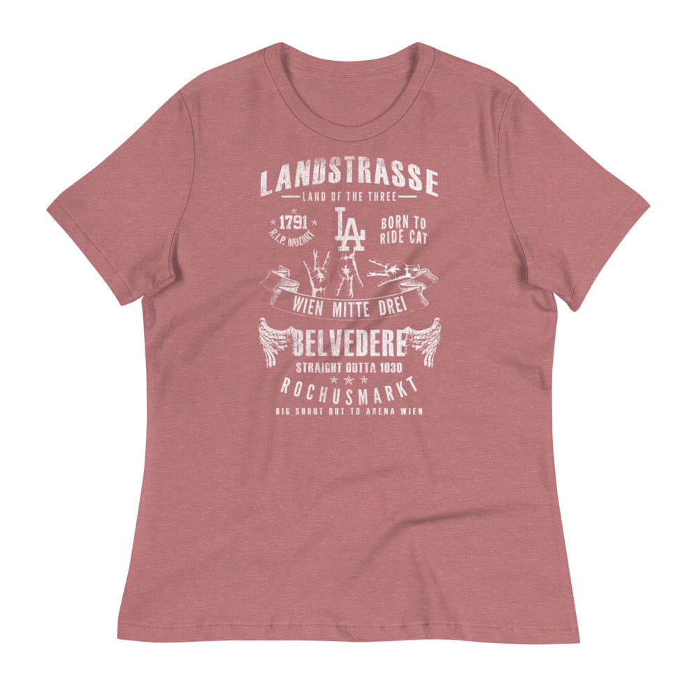 03., Landstrasse, Wien, „Americana“, Premium Lockeres Damen T-Shirt